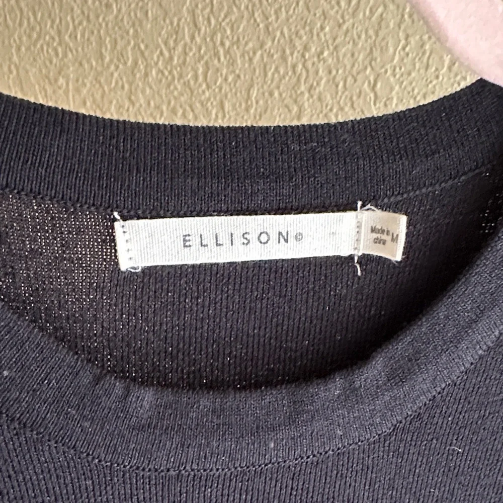 Ellison Black Top with Sheer Butterfly Sleeves - Picture 5 of 5